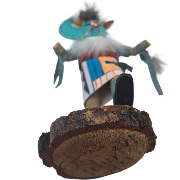 Kachina Handmade Doll Signed 7 Inch Star Whipper AM Native American Indian Art - Picture 11 of 12